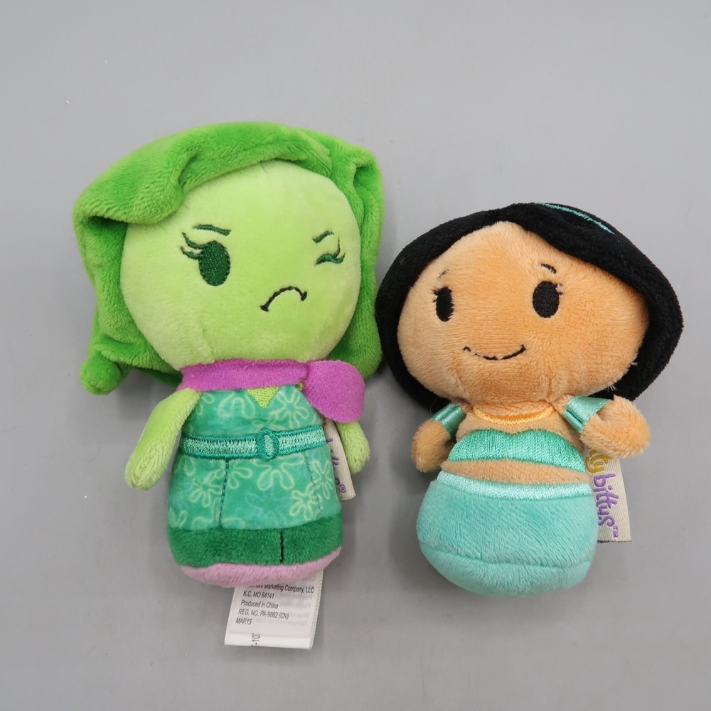 Hallmark Inside Out Itty Bittys DISGUST & JASMIN Disney Plush Mini Toy